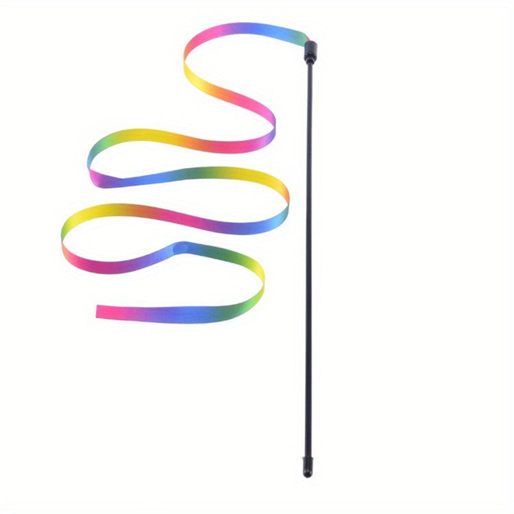 Interactive Cat Toy – Cute Ribbon Teaser Stick