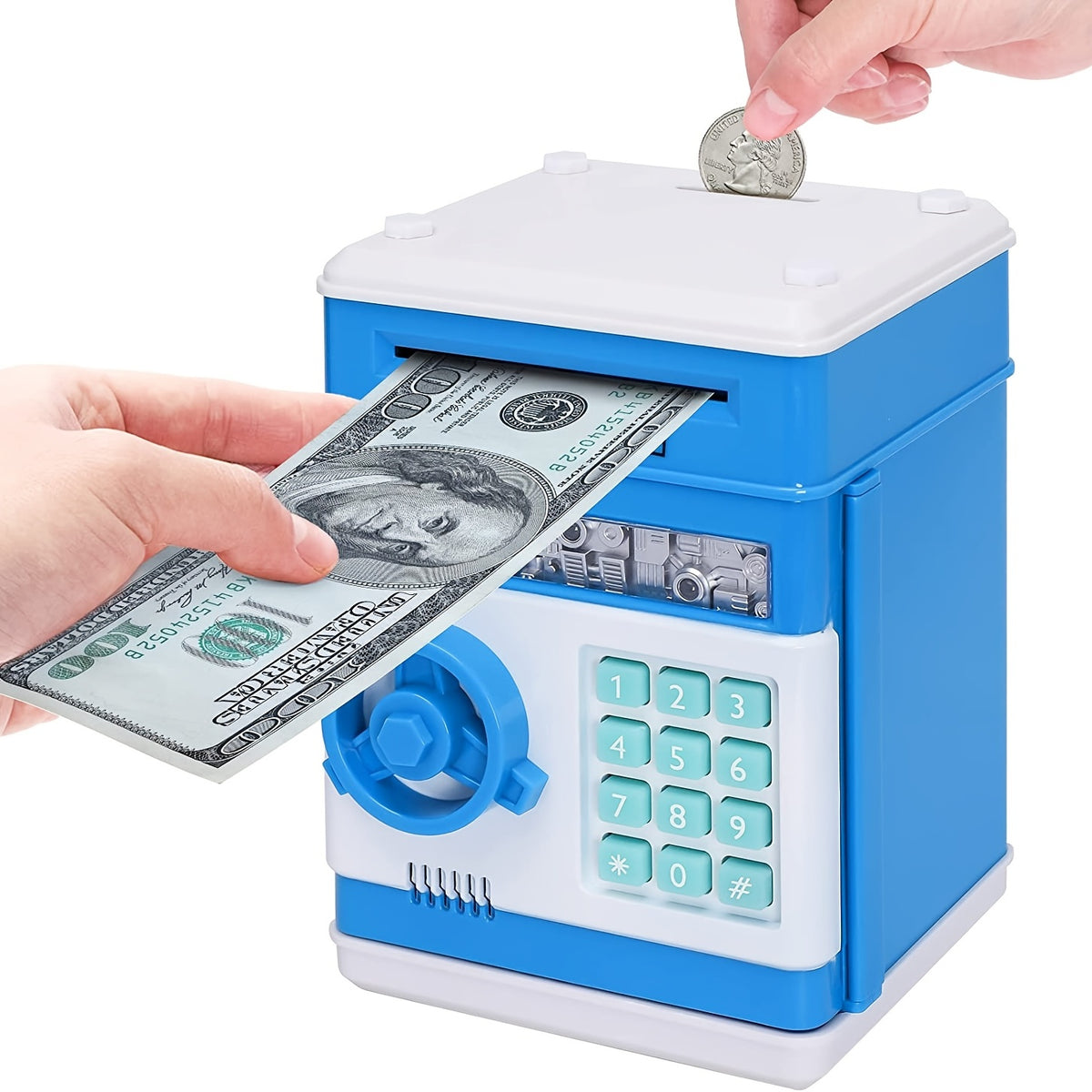 ATM Deposit Box for Kids – Coin Bank with Password & Automatic Money Slot