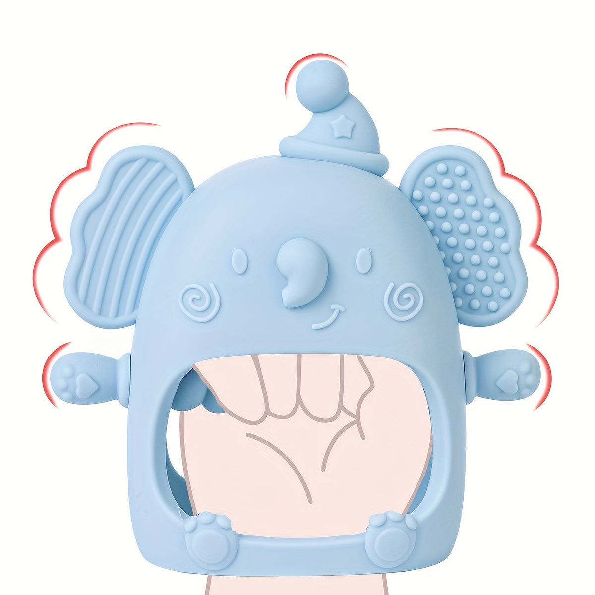 TYRY.HU Soft Silicone Bear Mitten – Teether for Youngsters (6M+)