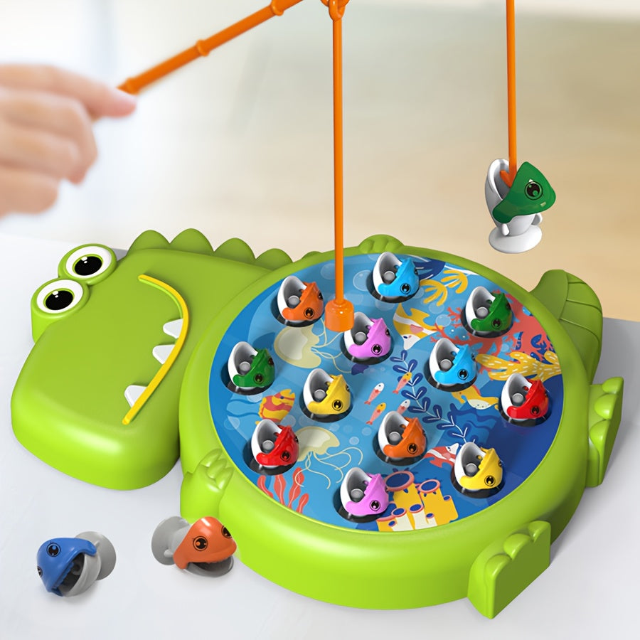 Dinosaur Fishing Plate Toy – Magnetic Puzzle Game for Kids