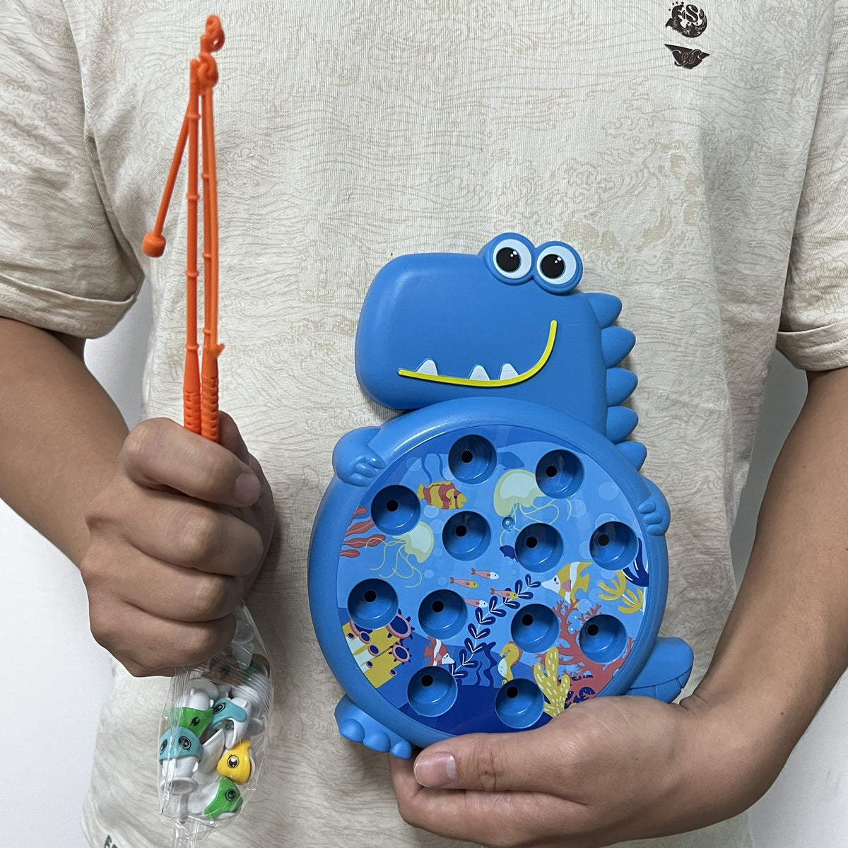 Dinosaur Fishing Plate Toy – Magnetic Puzzle Game for Kids