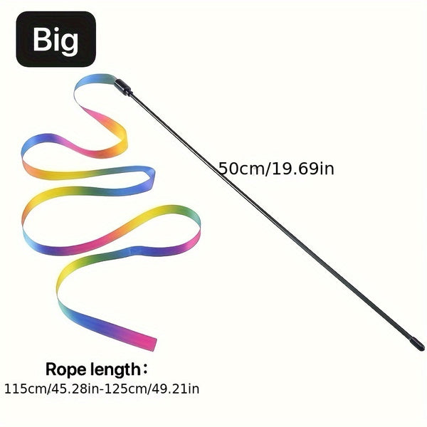 Interactive Cat Toy – Cute Ribbon Teaser Stick