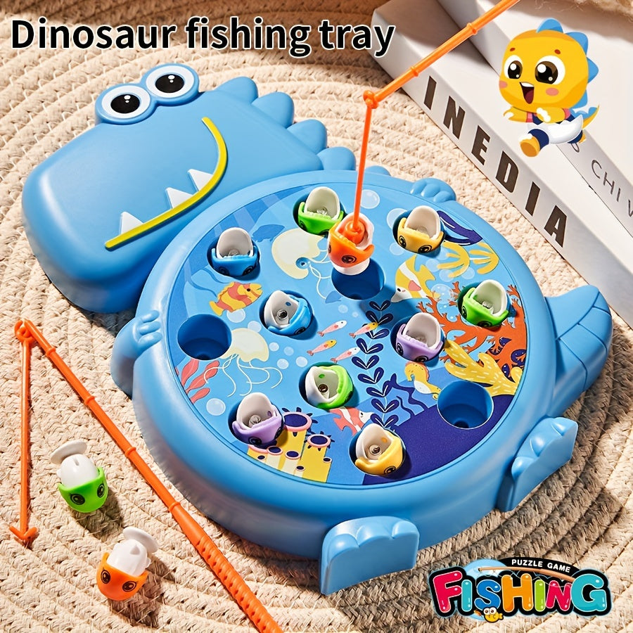 Dinosaur Fishing Plate Toy – Magnetic Puzzle Game for Kids