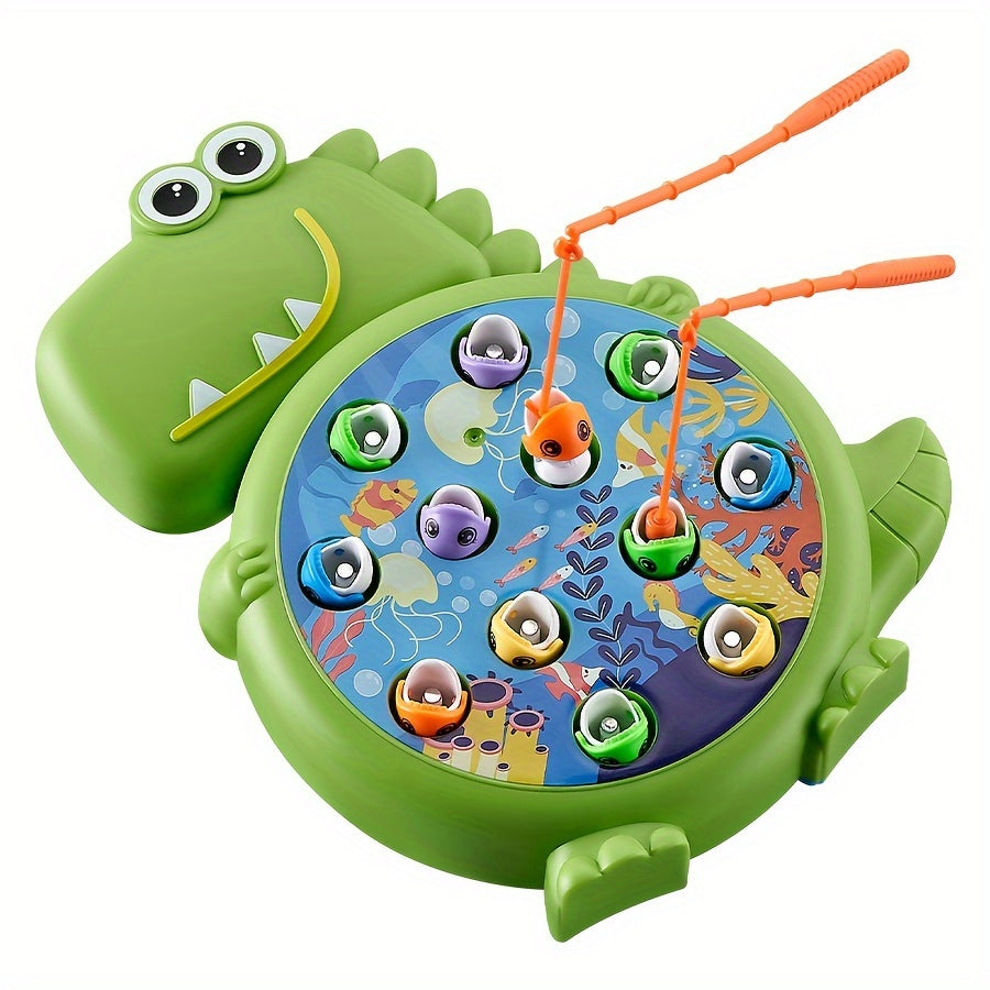 Dinosaur Fishing Plate Toy – Magnetic Puzzle Game for Kids
