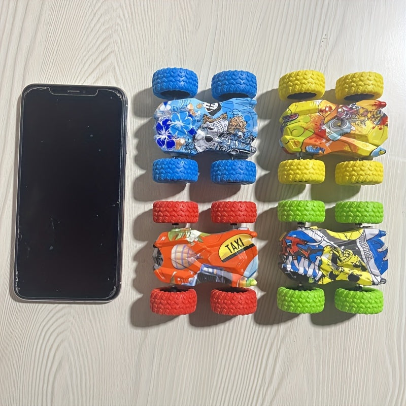 Double-Side Vehicle Inertia Toy Car – Safe & Shatter-Proof Fun for Kids