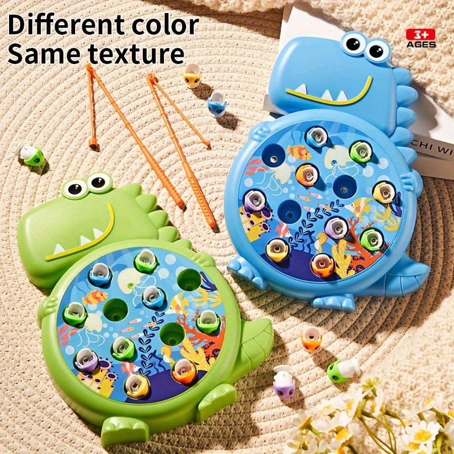 Dinosaur Fishing Plate Toy – Magnetic Puzzle Game for Kids