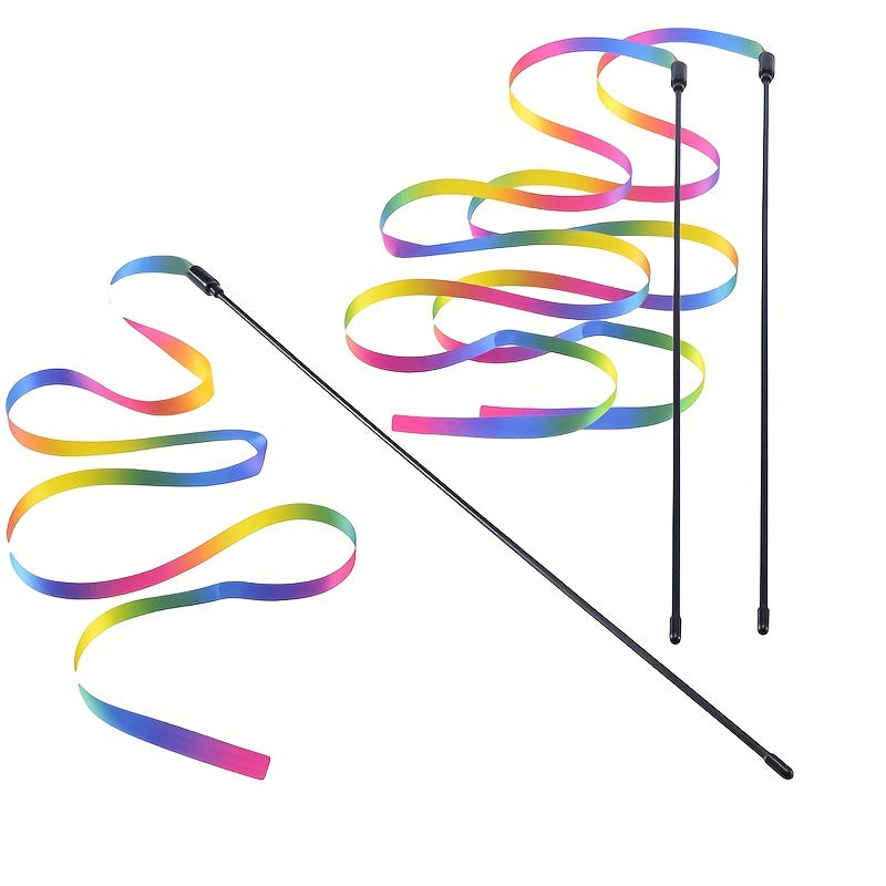Interactive Cat Toy – Cute Ribbon Teaser Stick