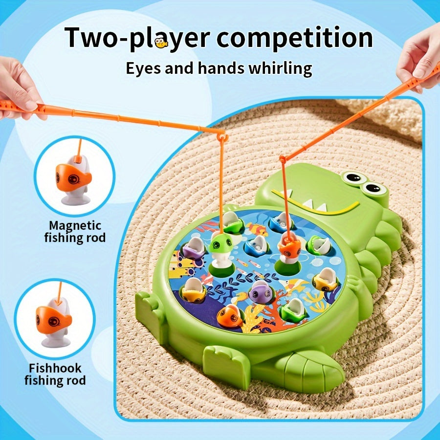 Dinosaur Fishing Plate Toy – Magnetic Puzzle Game for Kids