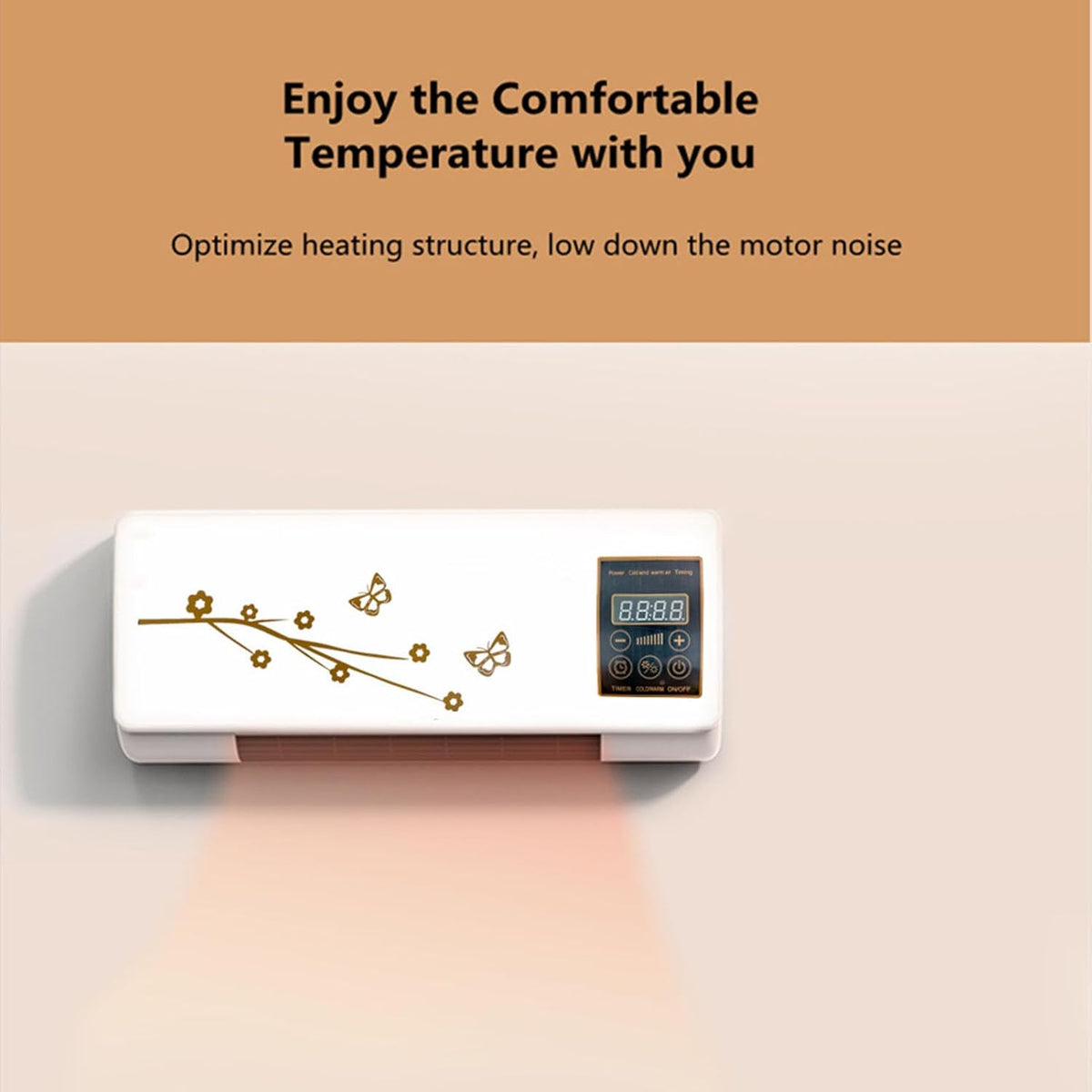 Mini Wall-Mounted Air Conditioner & Space Heater – Cooling & Heating with Remote Control