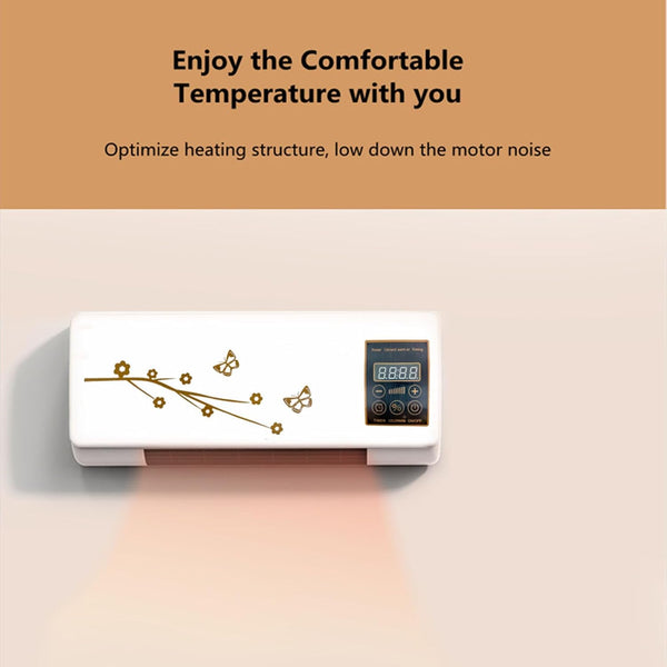 Mini Wall-Mounted Air Conditioner & Space Heater – Cooling & Heating with Remote Control