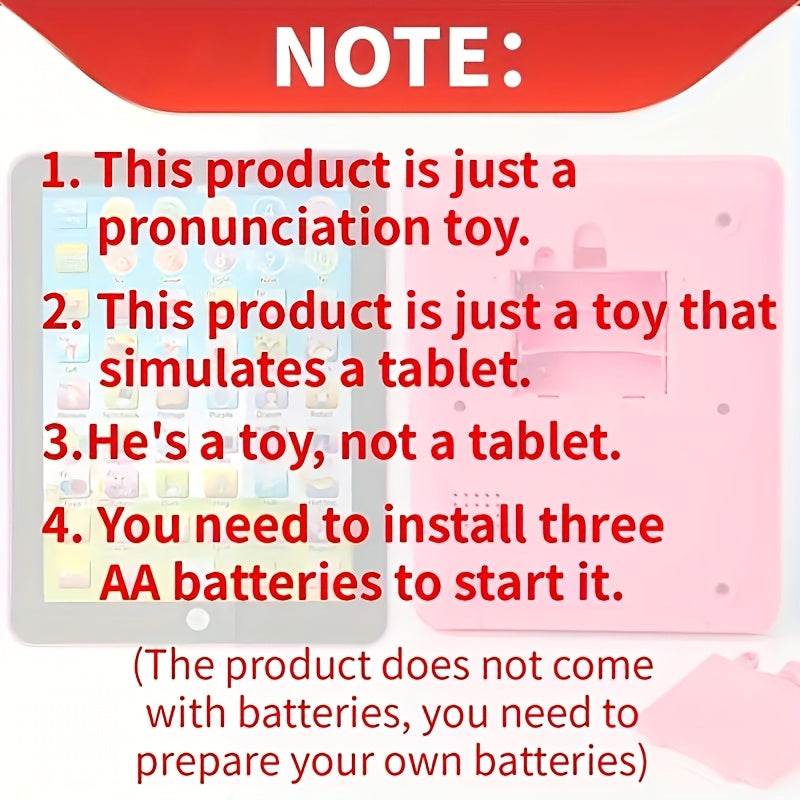 Youngsters’ Educational Tablet Toy – Fun Learning Pad for Boys & Girls