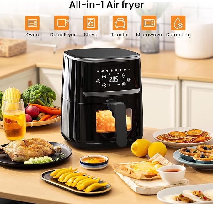 🍟 2024 New Digital Air Fryer 7L | Oil-Free Professional Smart Cooking Appliance