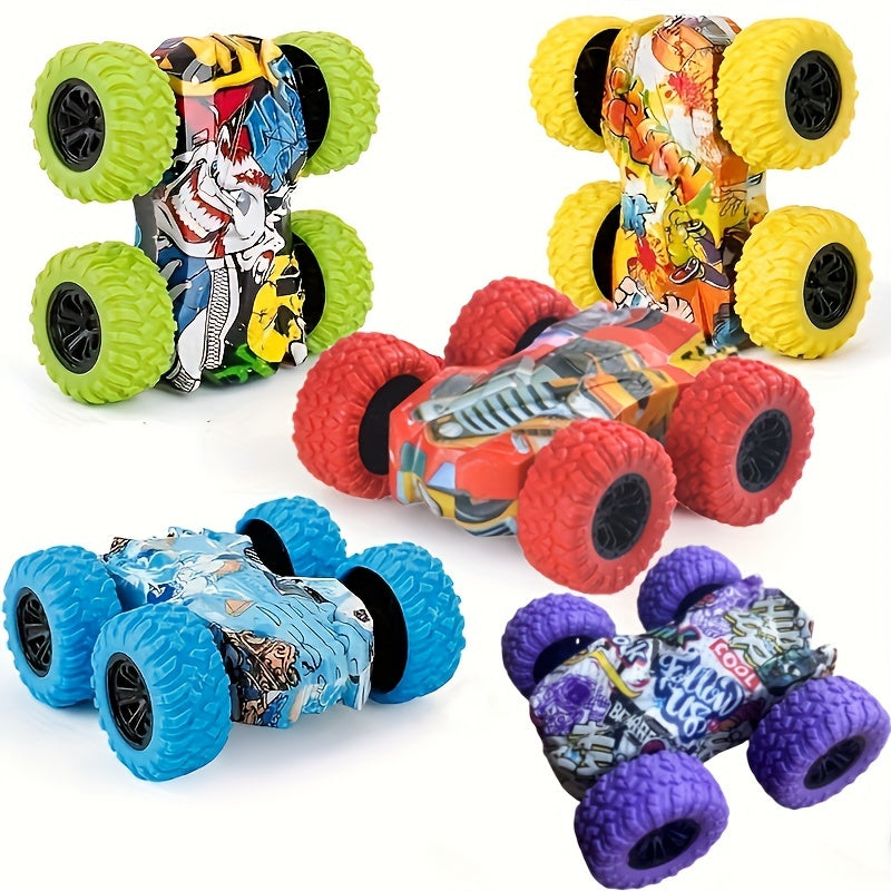 Double-Side Vehicle Inertia Toy Car – Safe & Shatter-Proof Fun for Kids