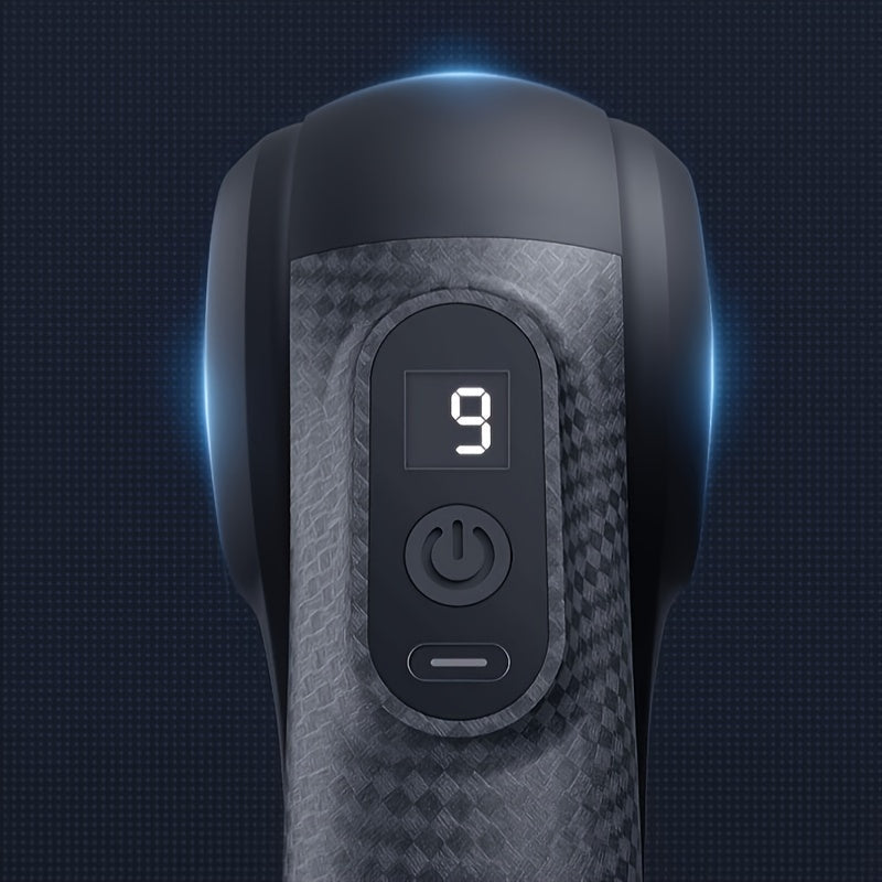 9-Level Rechargeable Massage Gun – Deep Tissue Muscle Relief | USB Charging | Interchangeable Heads