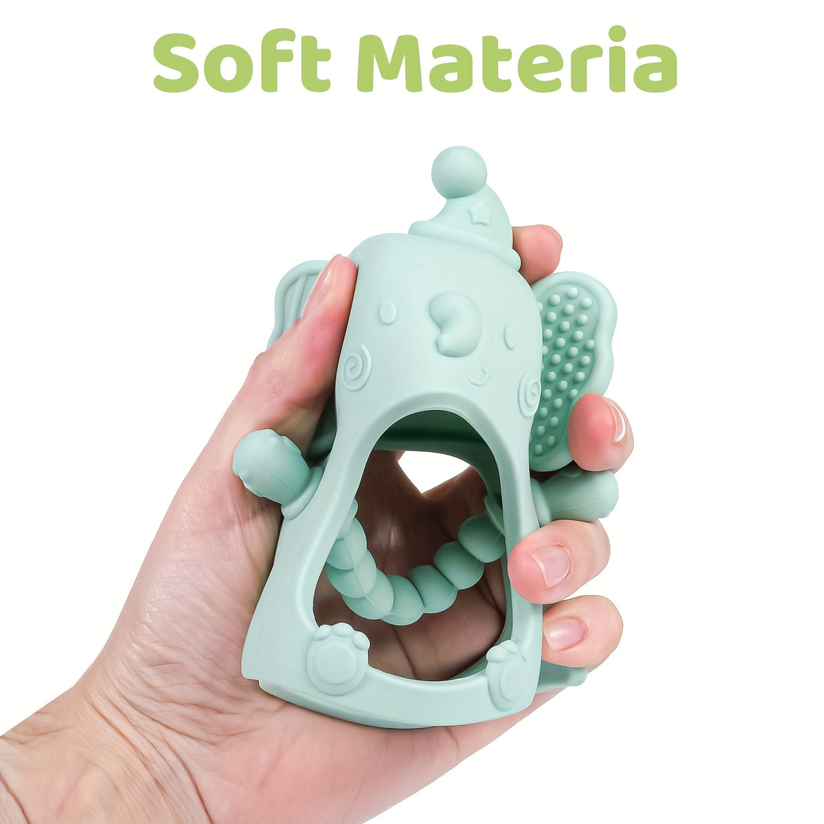 TYRY.HU Soft Silicone Bear Mitten – Teether for Youngsters (6M+)
