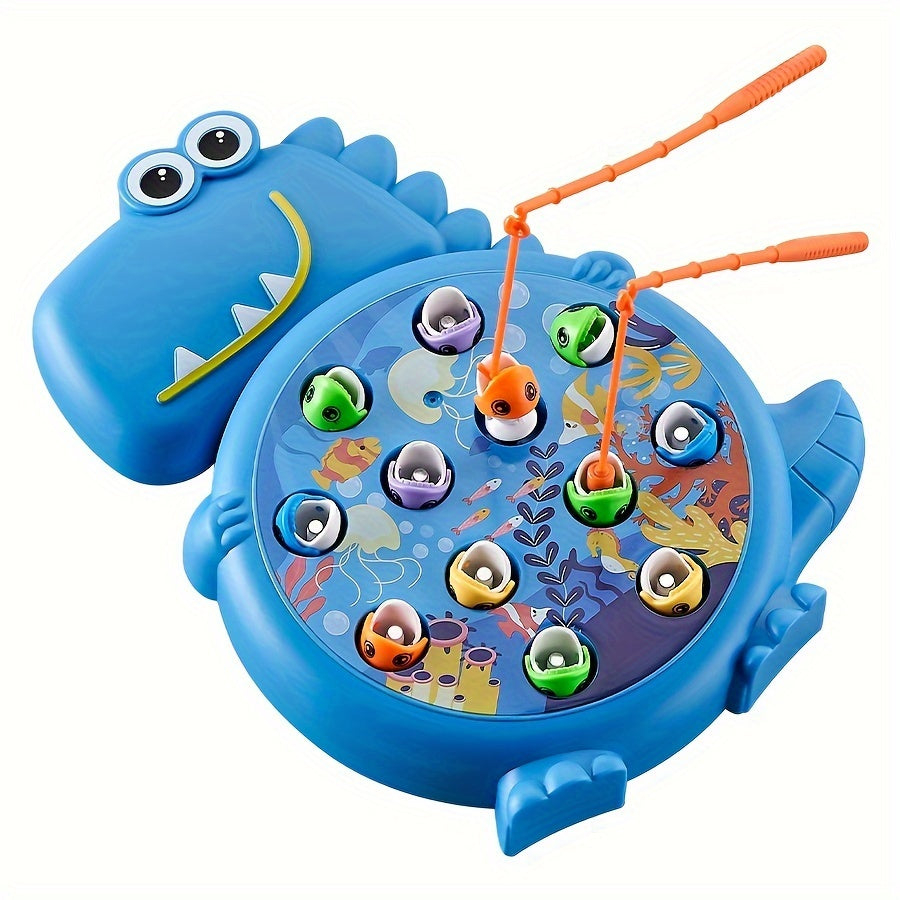 Dinosaur Fishing Plate Toy – Magnetic Puzzle Game for Kids