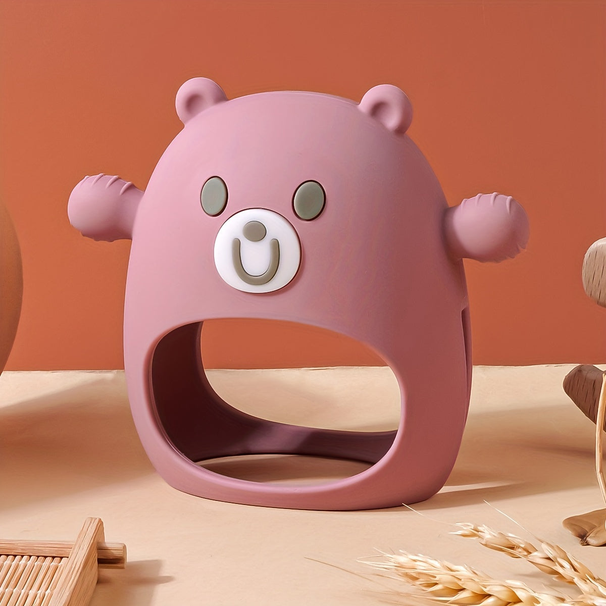 TYRY.HU Soft Silicone Bear Mitten – Teether for Youngsters (6M+)