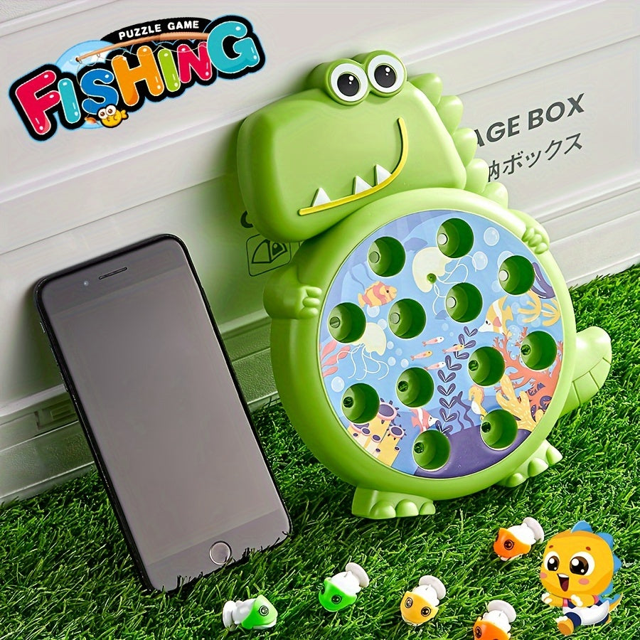 Dinosaur Fishing Plate Toy – Magnetic Puzzle Game for Kids