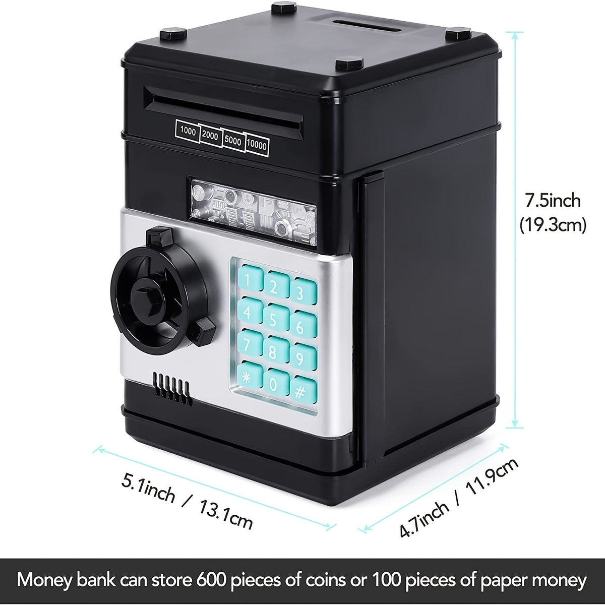 ATM Deposit Box for Kids – Coin Bank with Password & Automatic Money Slot