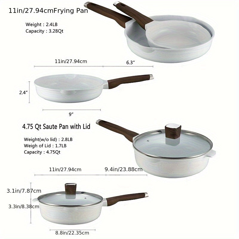 Idealforce Non-Stick Granite Cookware Set | 10/13/16-Piece Pots & Pans Collection