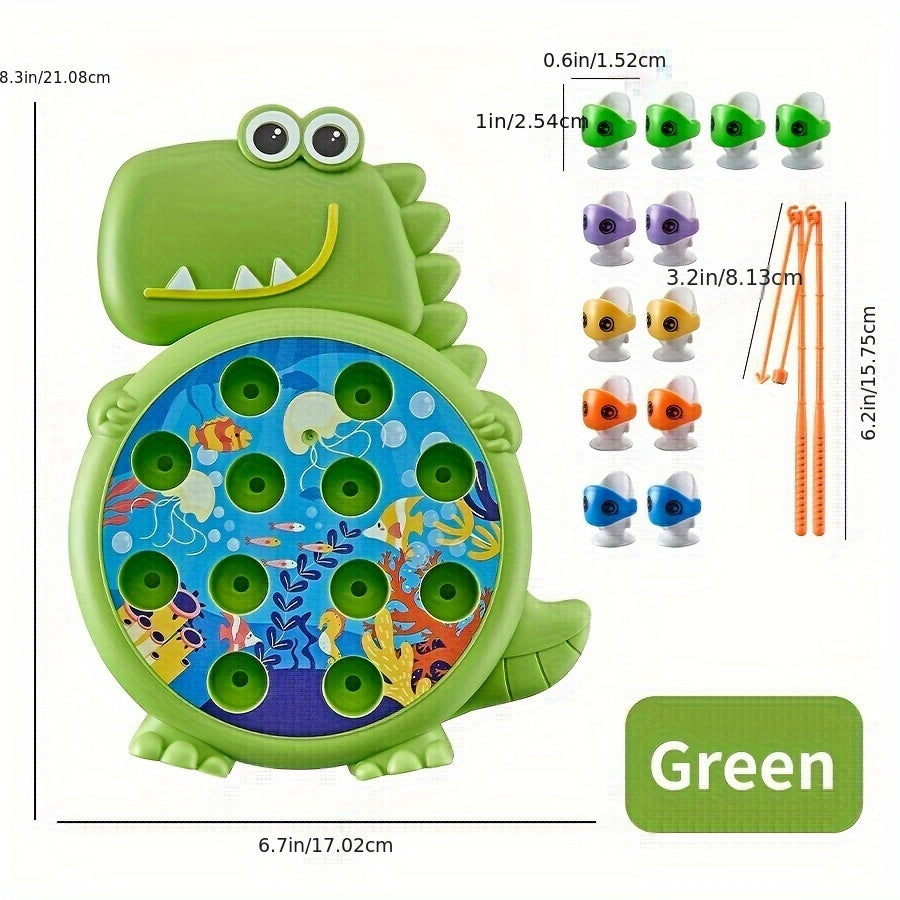 Dinosaur Fishing Plate Toy – Magnetic Puzzle Game for Kids