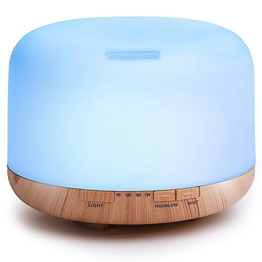 Color Changing Essential Oil Aromatherapy Diffuser with Remote | 500ml Ultrasonic 5-in-1 Device