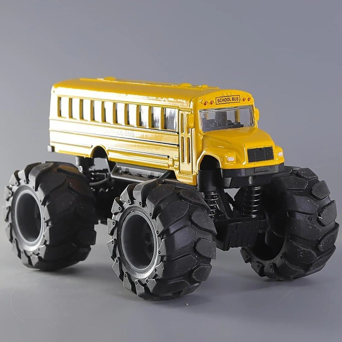 School Bus Monster Truck Toy – Creative Alloy Diecast Car by MagiDeal