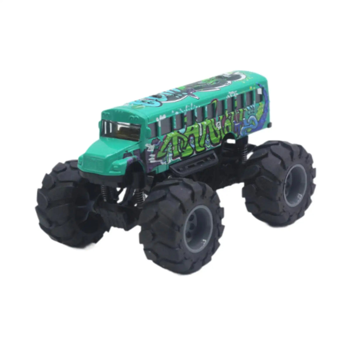 School Bus Monster Truck Toy – Creative Alloy Diecast Car by MagiDeal