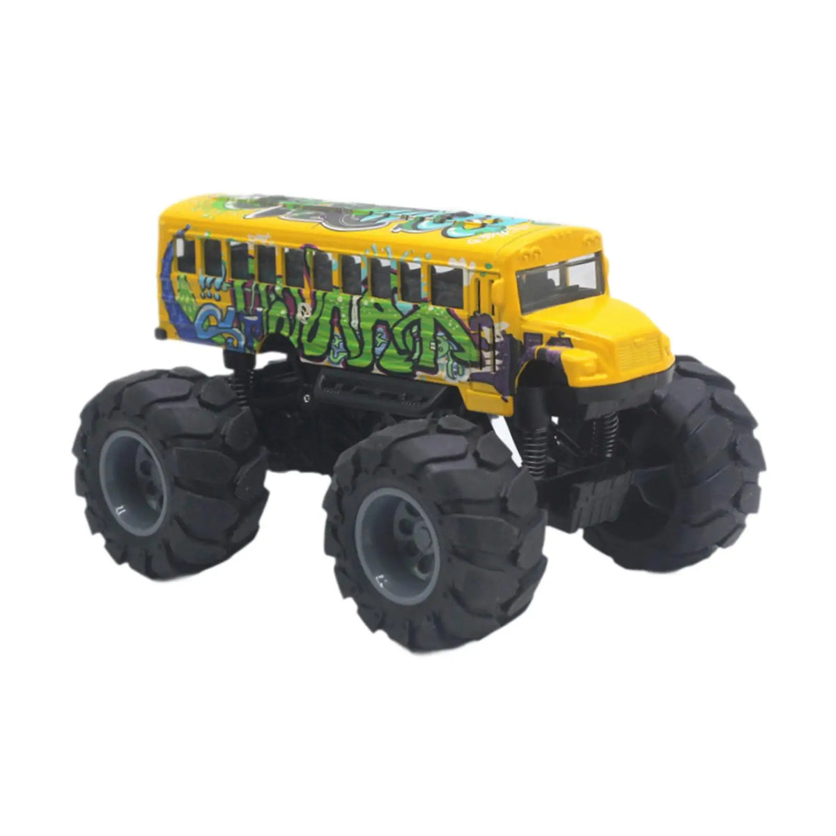 School Bus Monster Truck Toy – Creative Alloy Diecast Car by MagiDeal