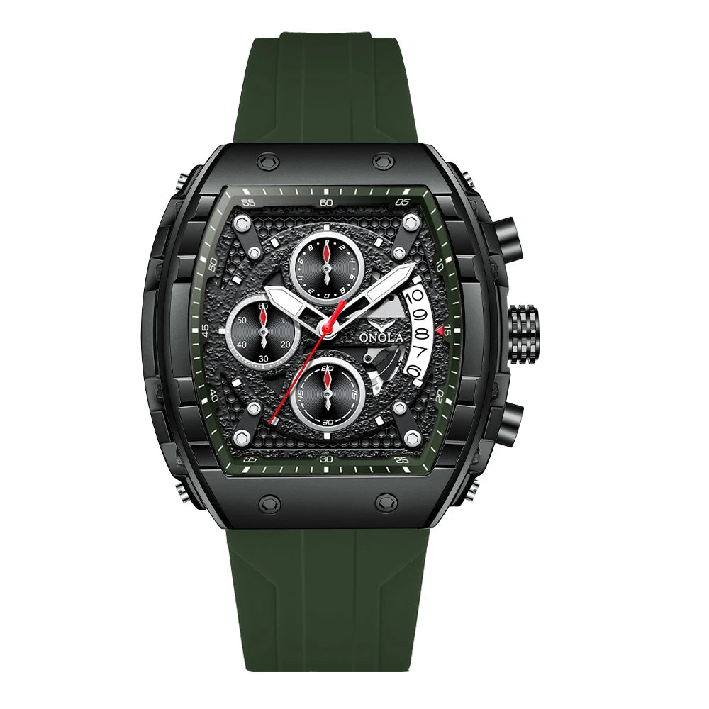 ONOLA Men’s Fashion Sports Watch – Luxury Quartz Chronograph with Night Light
