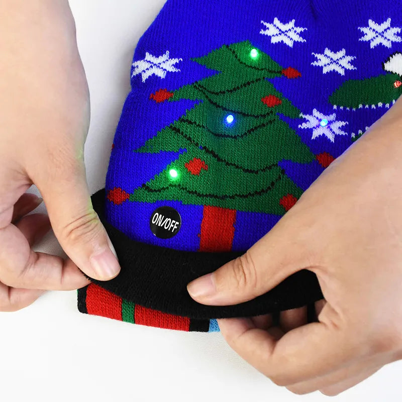 Christmas Theme LED Beanies
