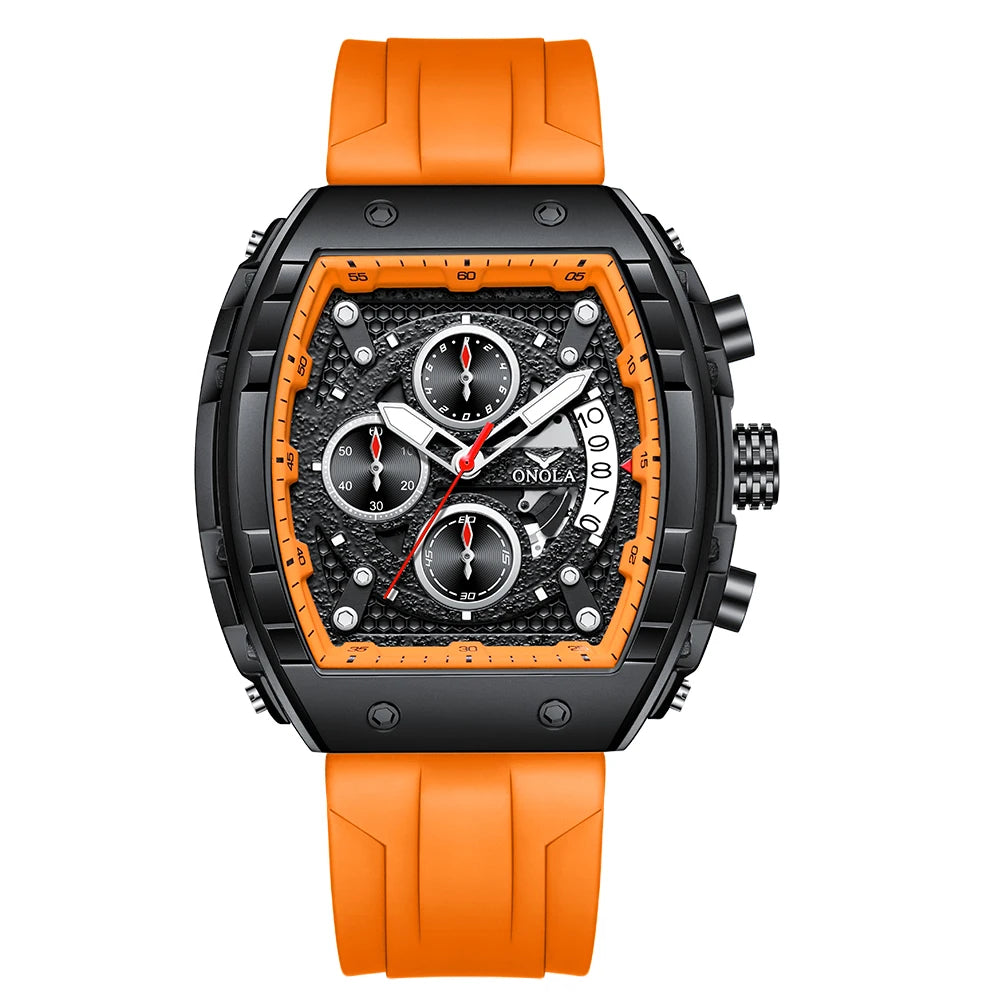 ONOLA Men’s Fashion Sports Watch – Luxury Quartz Chronograph with Night Light