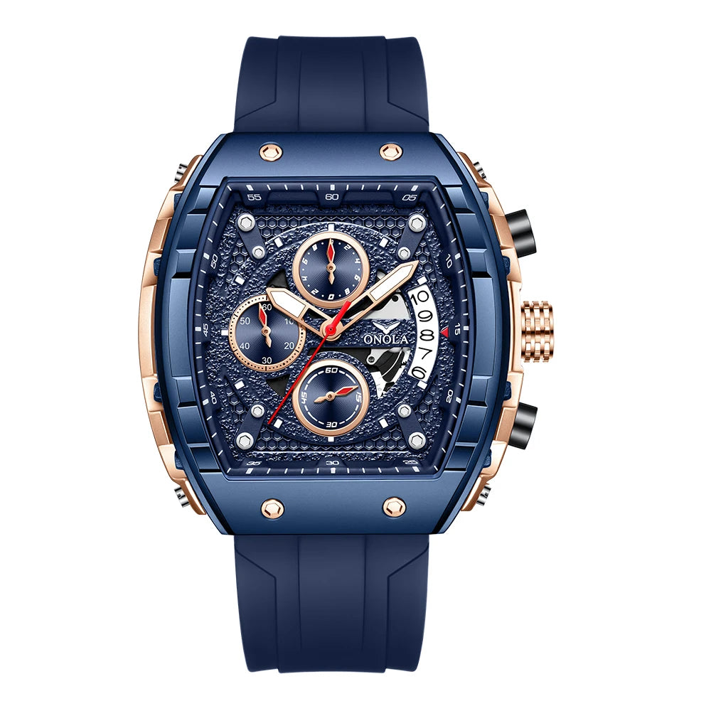 ONOLA Men’s Fashion Sports Watch – Luxury Quartz Chronograph with Night Light