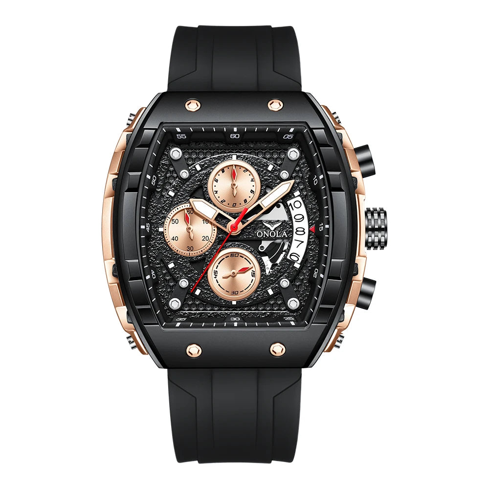 ONOLA Men’s Fashion Sports Watch – Luxury Quartz Chronograph with Night Light