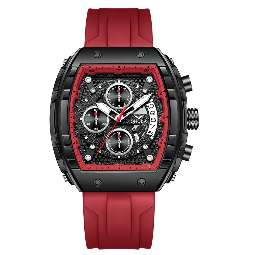ONOLA Men’s Fashion Sports Watch – Luxury Quartz Chronograph with Night Light