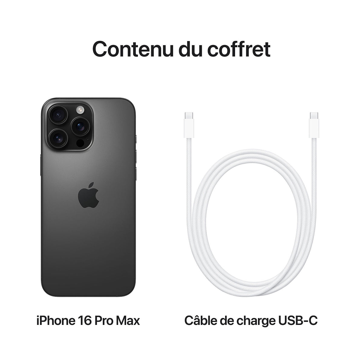 Apple iPhone 16 Pro Max 512 Go Titane Noir