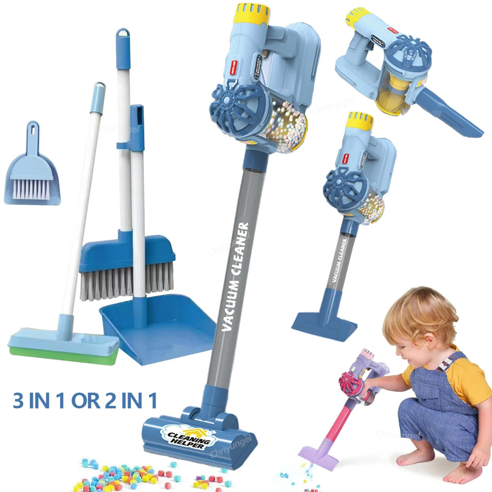 Kids Simulation Electric Vacuum Cleaner | Educational Role Play Cleaning Toy Set