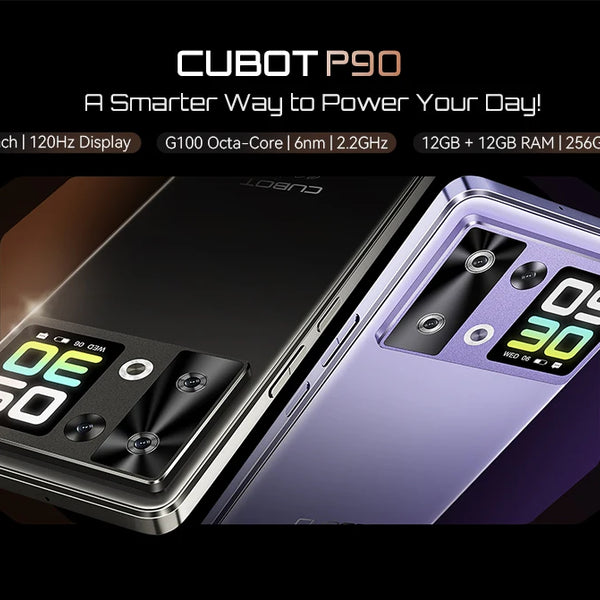 Cubot P90 Android 15 Smartphone – 6.88" 120Hz Display | 24GB RAM + 256GB ROM | Octa-Core G100 | 64MP Camera | 5100mAh | NFC | 4G