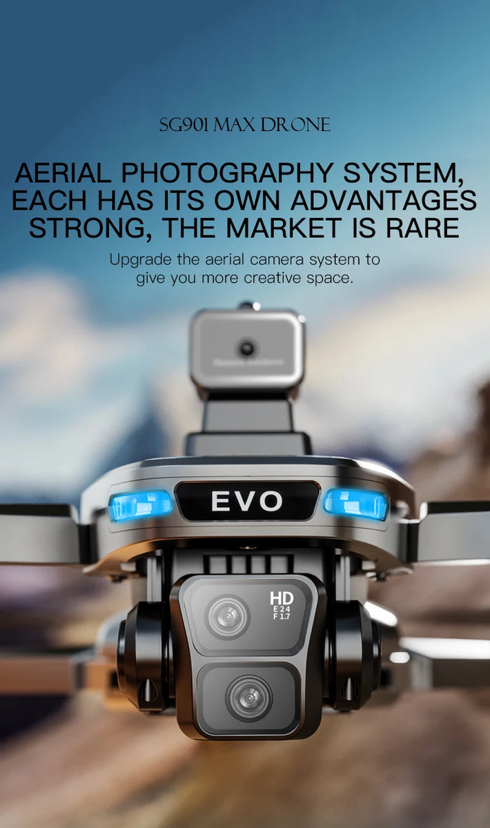 SG901 MAX GPS Drone with 8K Dual Camera & Obstacle Avoidance | Foldable Professional FPV Drone with Remote Screen
