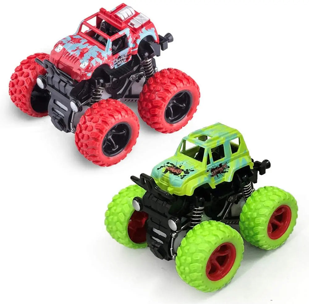 Pull Back Inertial Rotation Car – 4WD Off-Road SUV Racing Toy