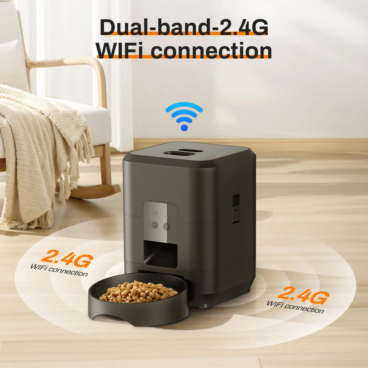 2L Smart Automatic Cat & Dog Feeder with APP Control | Timed Food Dispenser & Water Bowl Combo