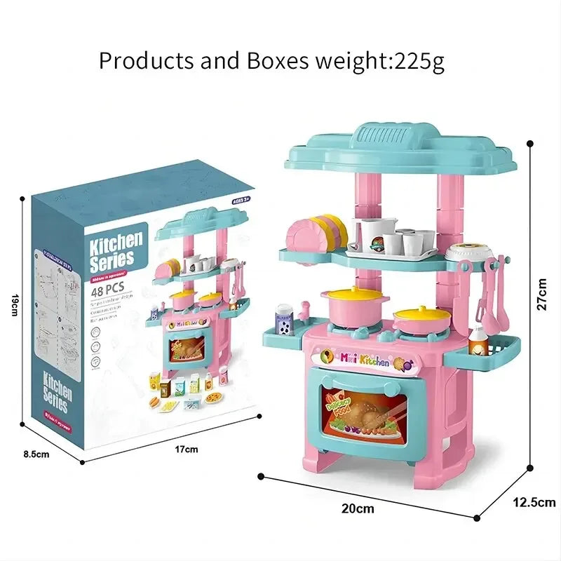 Mini Kitchen Counter Play Set | DIY Pretend Cooking Toy for Kids