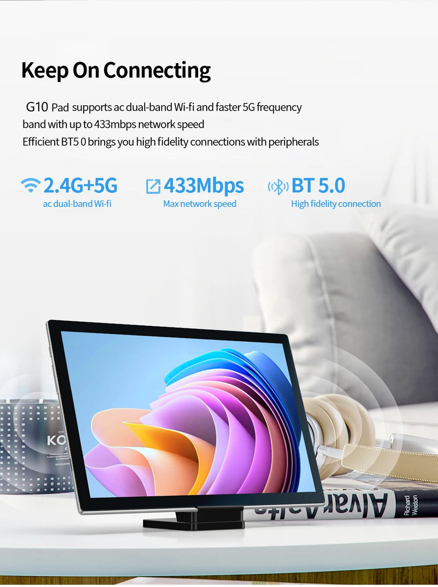 BDF 10.1" Android Tablet – Octa-Core | 8GB RAM | 128GB ROM | Dual SIM 4G LTE