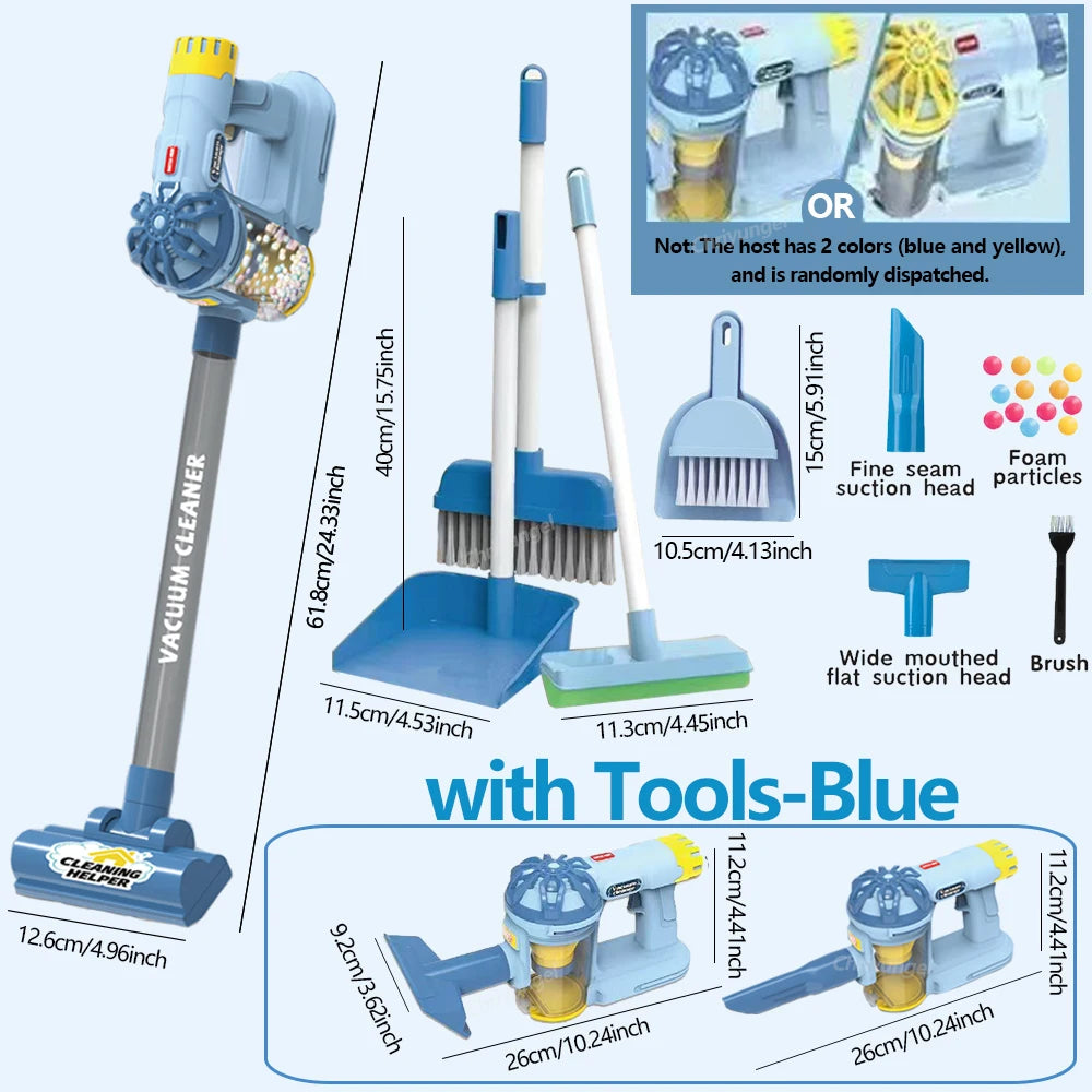 Kids Simulation Electric Vacuum Cleaner | Educational Role Play Cleaning Toy Set