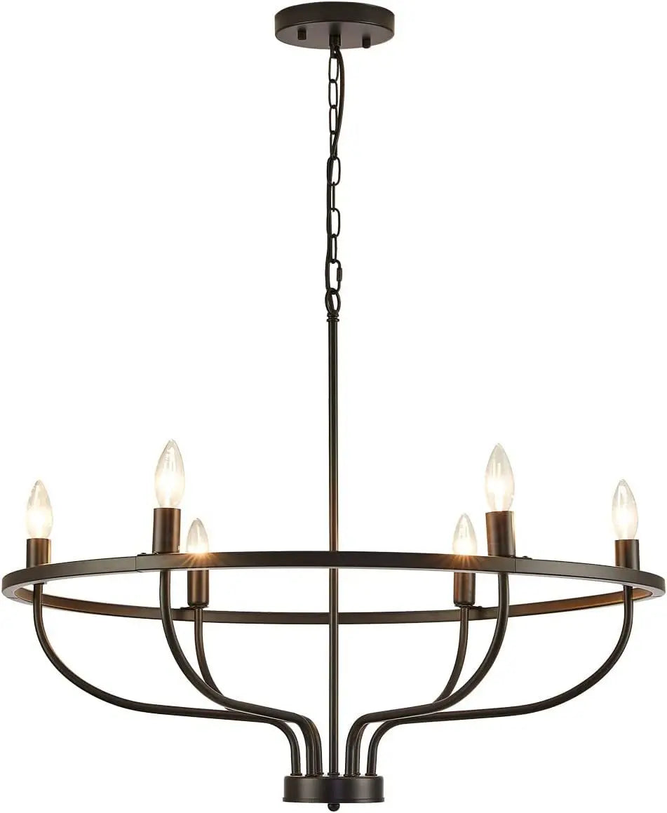 Modern Retro Iron LED Pendant Chandelier – Living & Dining Room Statement Light