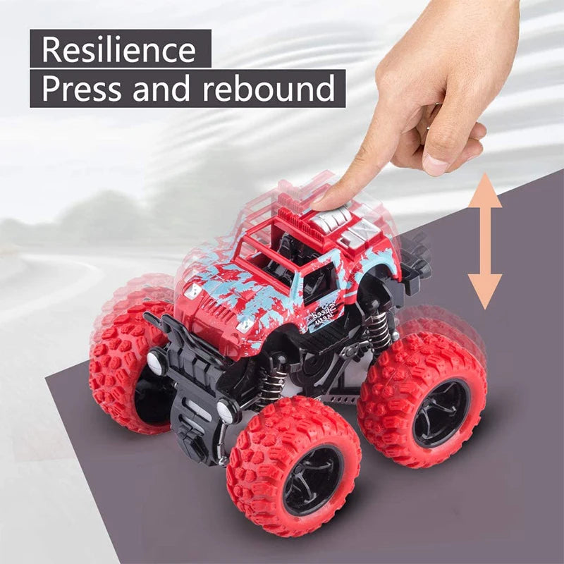 Pull Back Inertial Rotation Car – 4WD Off-Road SUV Racing Toy