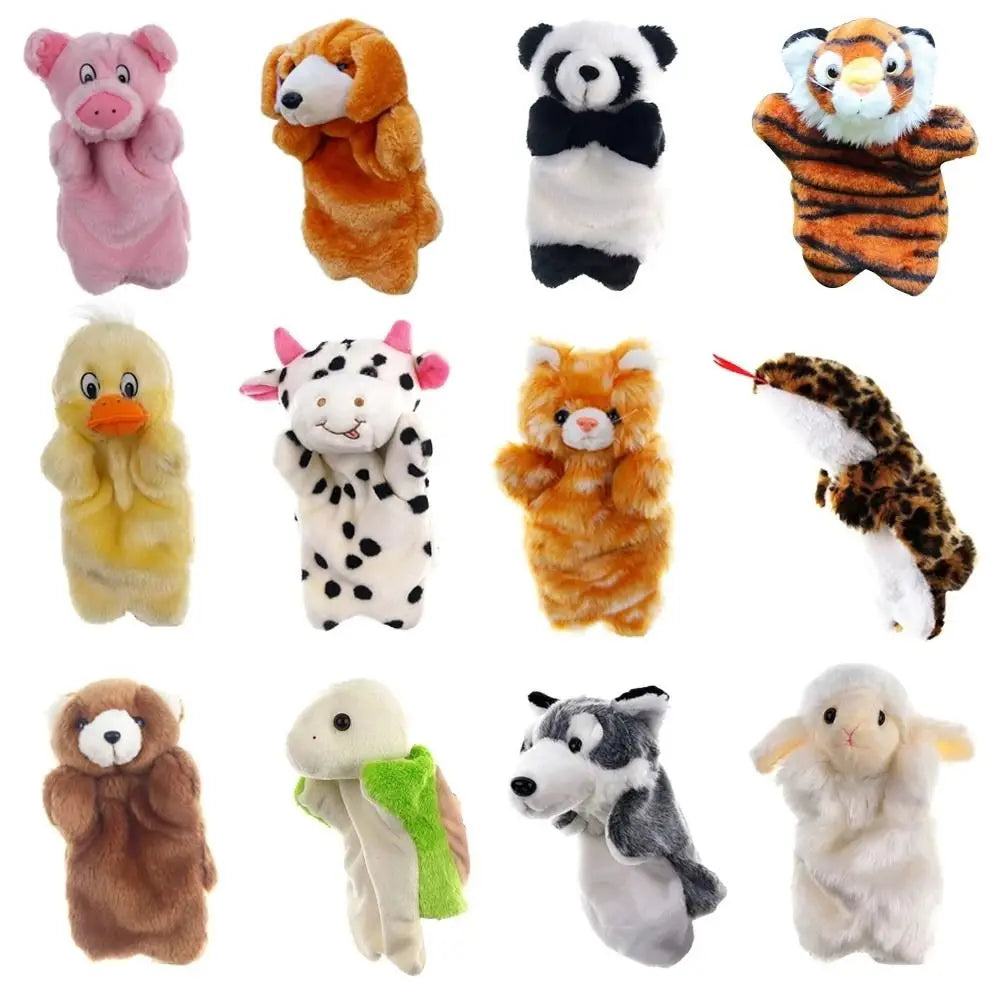 Animal Hand Puppet – Cute Cat Plush Doll for Storytelling & Play | Soft Cartoon Puppet Toy