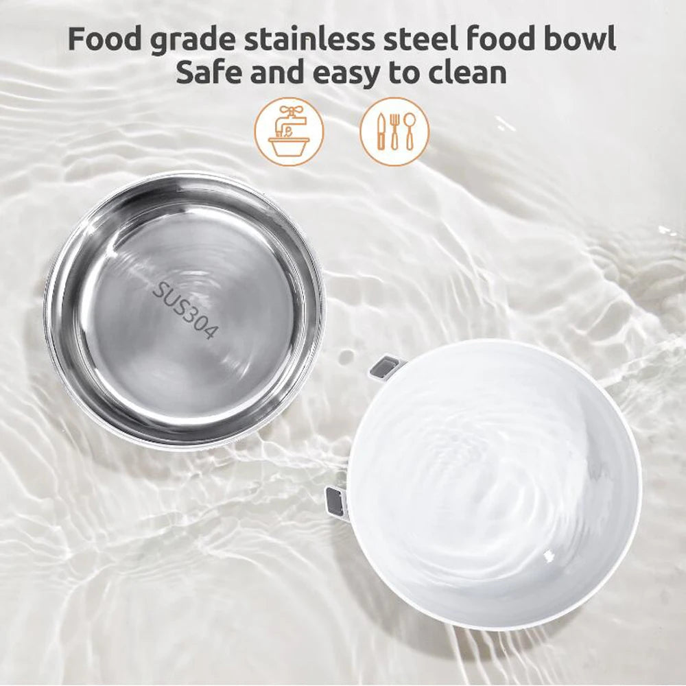 3.5L Automatic Pet Feeder with Timer & Stainless Steel Bowl | Smart Food Dispenser for Cats & Dogs