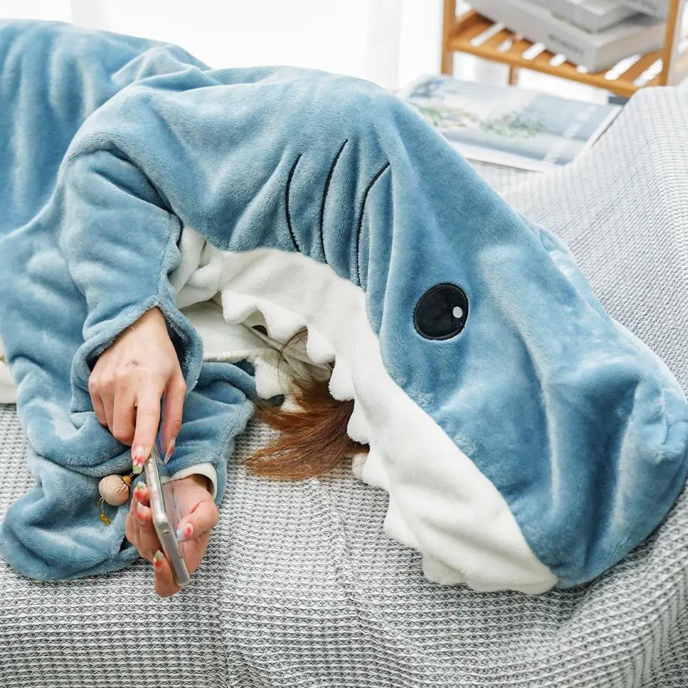 Cartoon Shark Sleeping Bag Pajamas