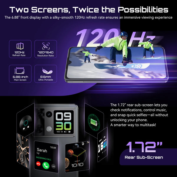 Cubot P90 Android 15 Smartphone – 6.88" 120Hz Display | 24GB RAM + 256GB ROM | Octa-Core G100 | 64MP Camera | 5100mAh | NFC | 4G